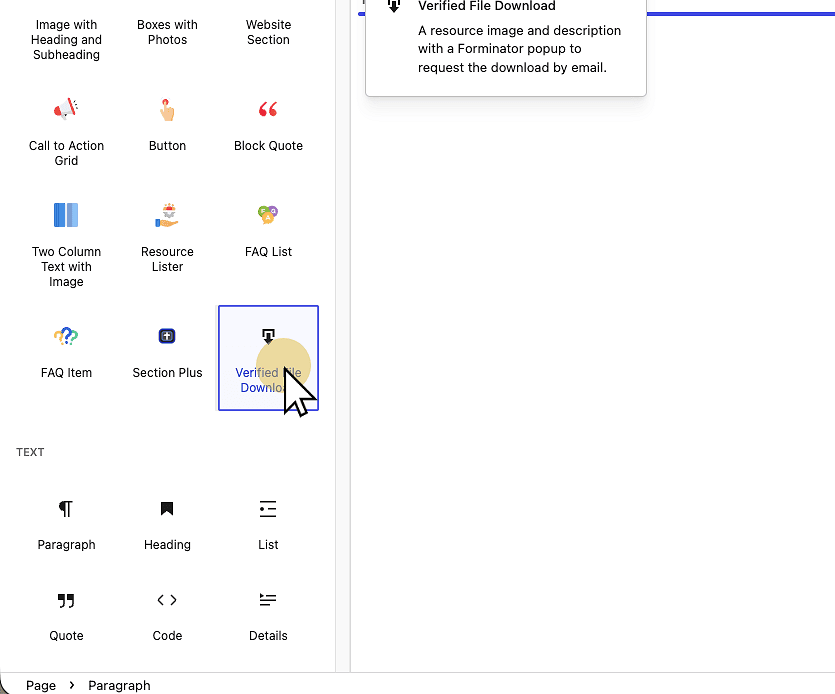 Add Verified File Download Block